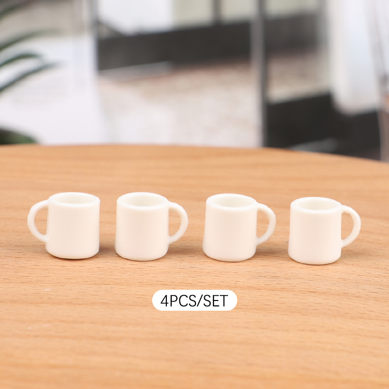 Coffee Y Tea - 4 szt./zestaw 1:12 Miniaturowe filiżanki do