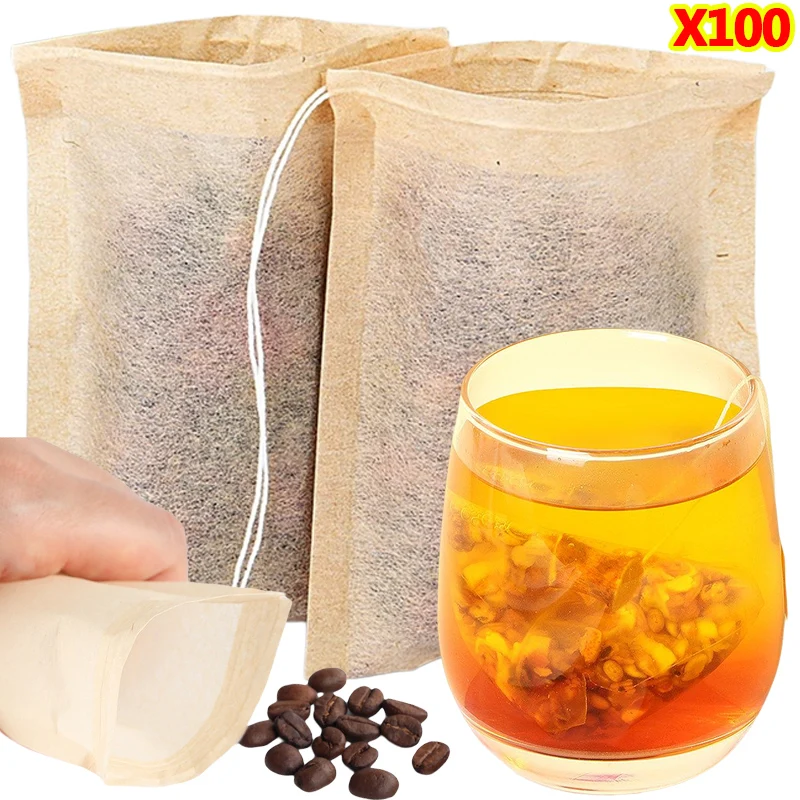 Coffee Tea Bean Leaf - 100 sztuk torebek na herbatę z