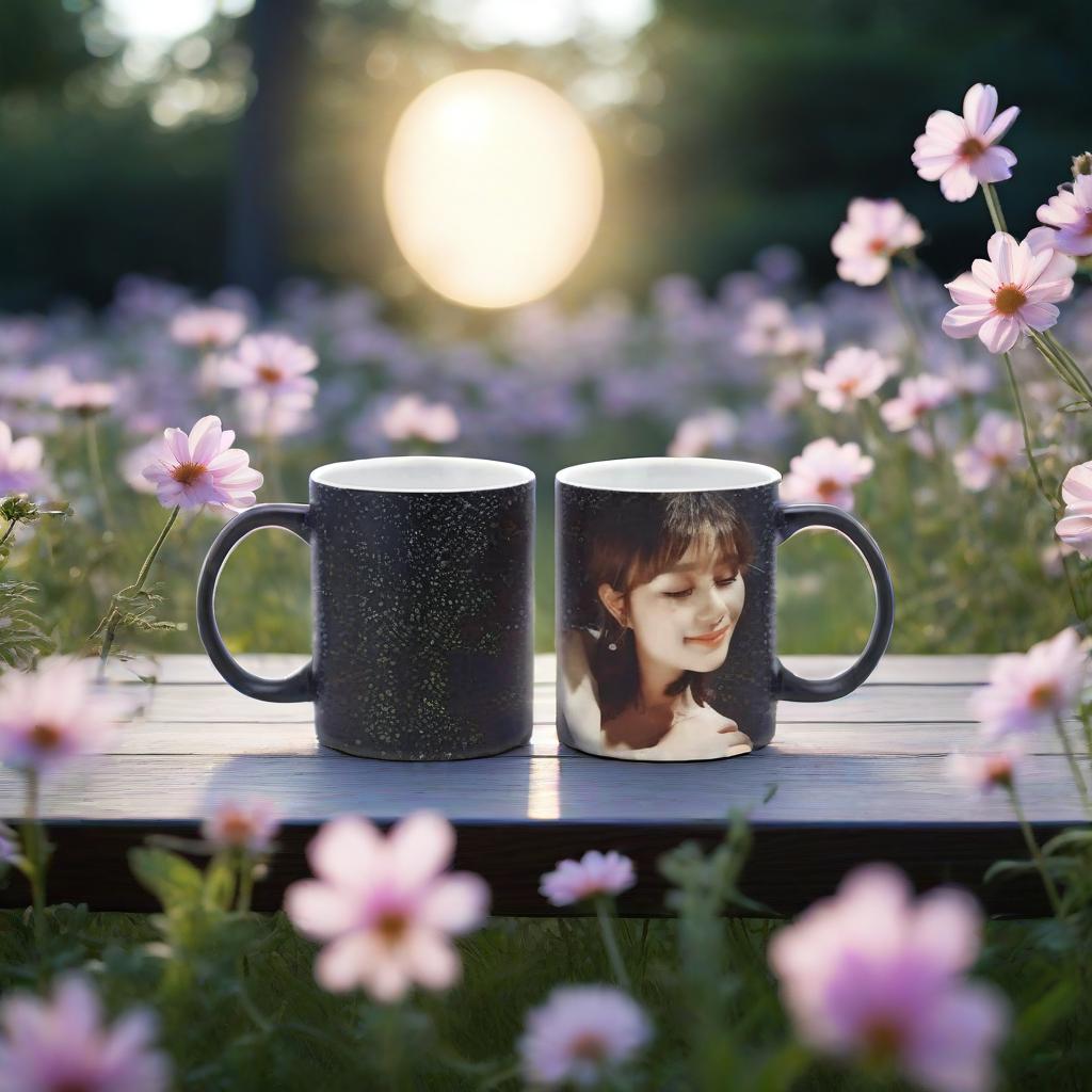 Coffee Tea Photos - Czarny ceramiczny kubek zmieniający kolor DIY