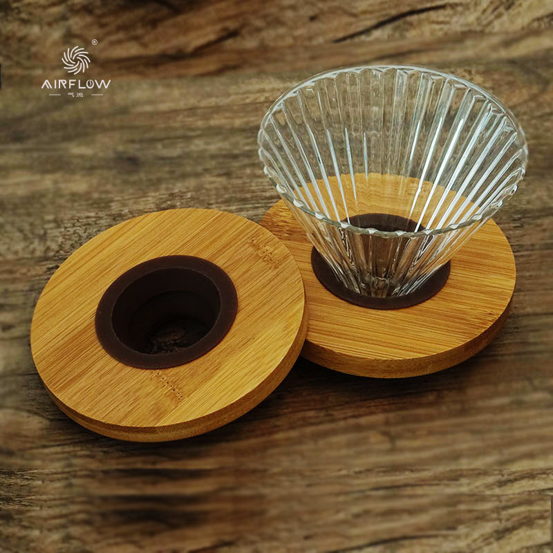 Coffee Dripper V60 - Zestaw do kawy przelewowej z drewnianym