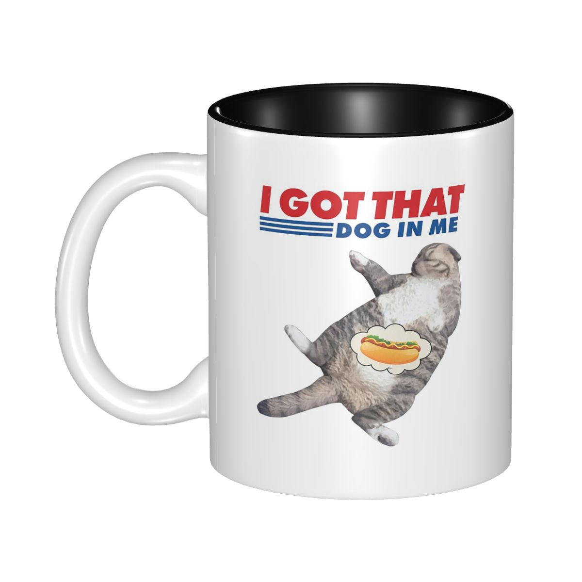 Coffee Tea And Me - Mam w sobie psa! Śmieszny ceramiczny