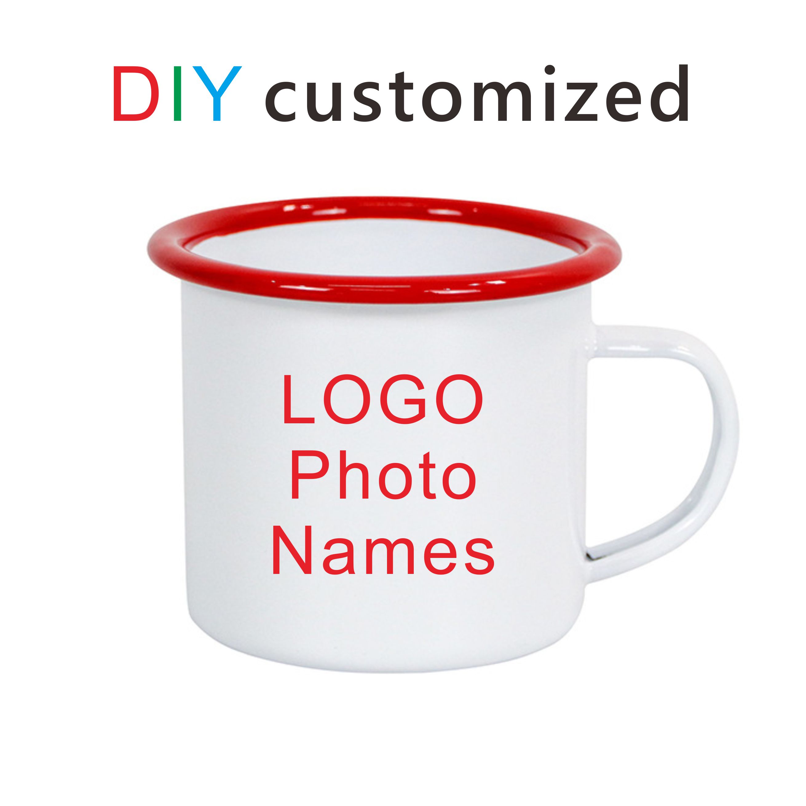 Coffee Tea Photos - Personalizowany metalowy kubek emaliowany 350 ml