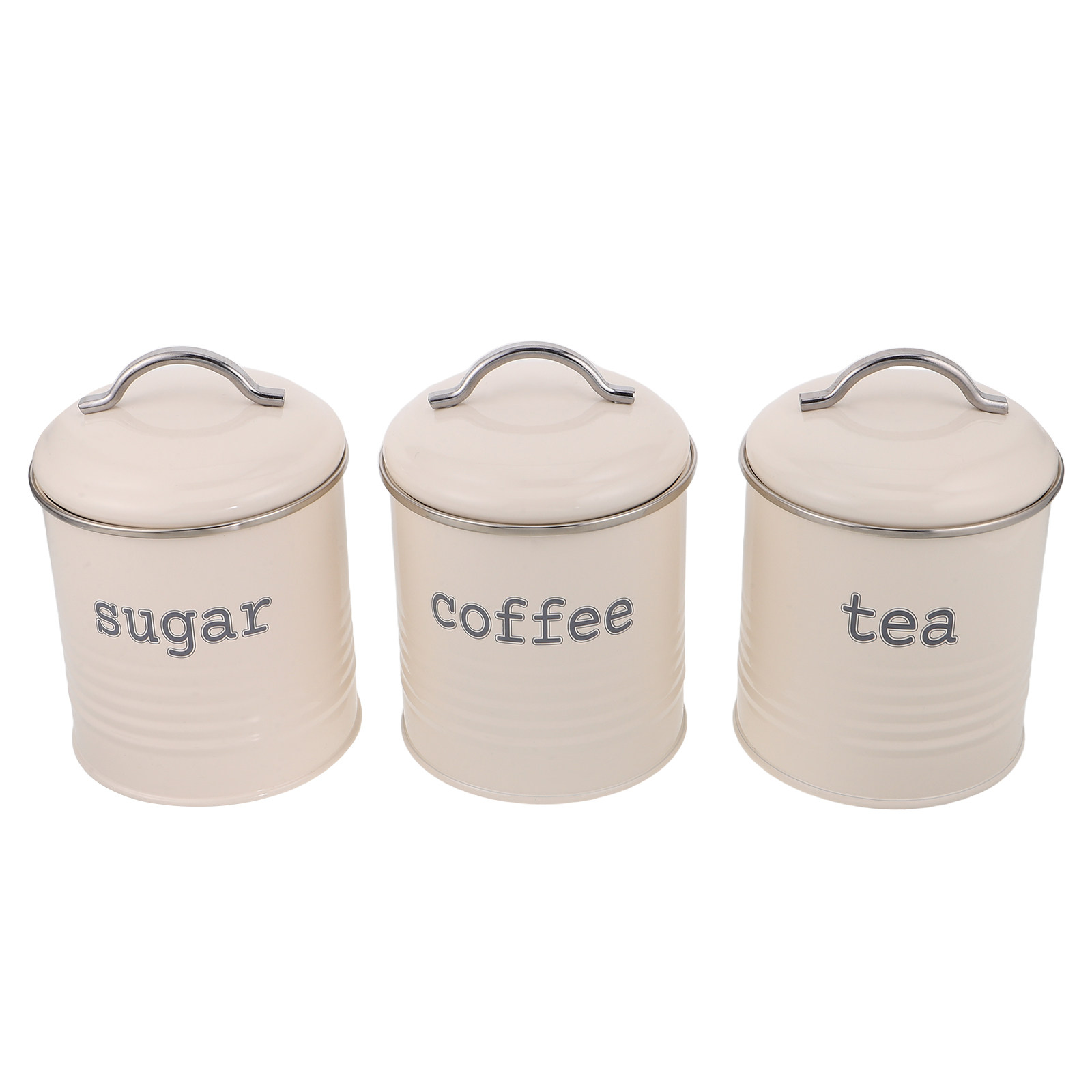 Coffee Tea Sugar Canister Set - 3-częściowy zestaw szczelnych pojemników na kawę,