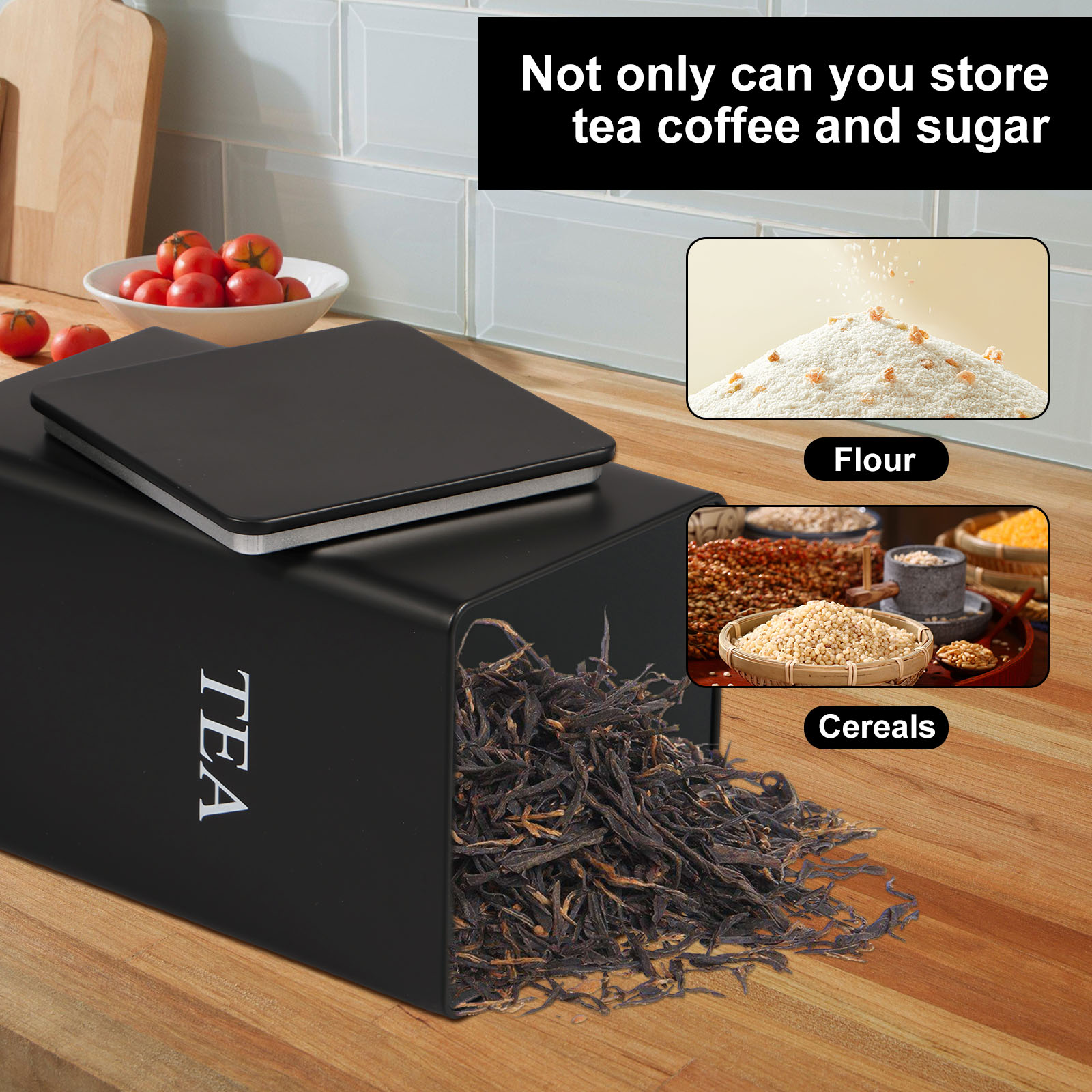 3 szt. Kanistry do przechowywa – Coffee Tea Sugar Canister Set recenzja i cena