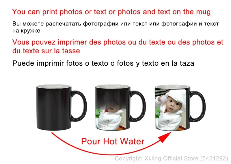 DIY zdjęcie czarny kubek magic – Coffee Tea Photos recenzja i cena